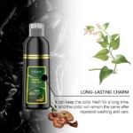 Eelhoe 200ml Herbal Hair Dye Shampoo Natural Black Coloring Cover Gray White Hair Fluffy Oil Control Nourish Hair Dyeing Shampoo - Image 4