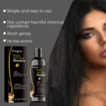 Hoegoa 100ml 3 In 1 Herbal Black Hair Dyeing Shampoo Instant Color Gray To Natural Black Polygonum Multiflorum Hair Dye Shampoo - Image 3