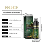 Eelhoe 200ml Herbal Hair Dye Shampoo Natural Black Coloring Cover Gray White Hair Fluffy Oil Control Nourish Hair Dyeing Shampoo - Image 5