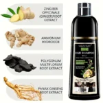 200ml 3 In 1 Natural Herbal Hair Dye Shampoo Black Dark Brown Cover Gray Deep Nourishing Fast Hair Coloring Cream for Women Men - Image 3