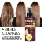 Collagen Keratin Leave-In Spray for Dry/Damaged/Curly/Frizzy Hair - Deep Conditioner & Moisturizer with Visible Changes - Image 3