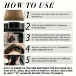 200ml 3 In 1 Natural Herbal Hair Dye Shampoo Black Dark Brown Cover Gray Deep Nourishing Fast Hair Coloring Cream for Women Men - Image 5