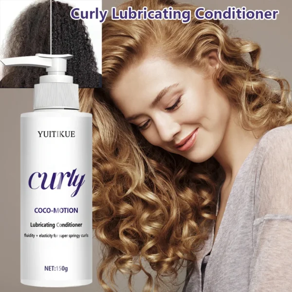 curly hair smoothing conditioner, moisturizes and deeply cares for hair, enhances shine and elasticity.