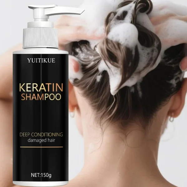 YUITIKUE, Keratin Shampoo - Highlighter, Botanical Formula, Frizz Control, Moisturizing, Long-Lasting Scent