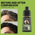 Rosemary Black Hair Dye Shampoo 500ml Diy Herbal Coloring Hairs Instant Gray To Black Instant Coloring Shampoo For Women&Men - Image 3