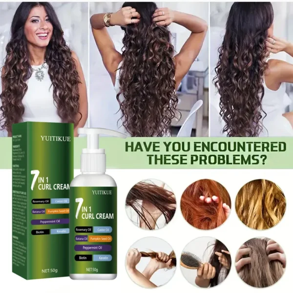curling cream, moisturizing, smooth, easy to style, create beautiful curls at home.
