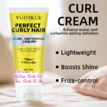 curling styling cream, moisture and shine enhancing formula, long-lasting hold, suitable for all hair types. - Image 4