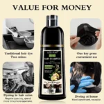 200ml 3 In 1 Natural Herbal Hair Dye Shampoo Black Dark Brown Cover Gray Deep Nourishing Fast Hair Coloring Cream for Women Men - Image 4