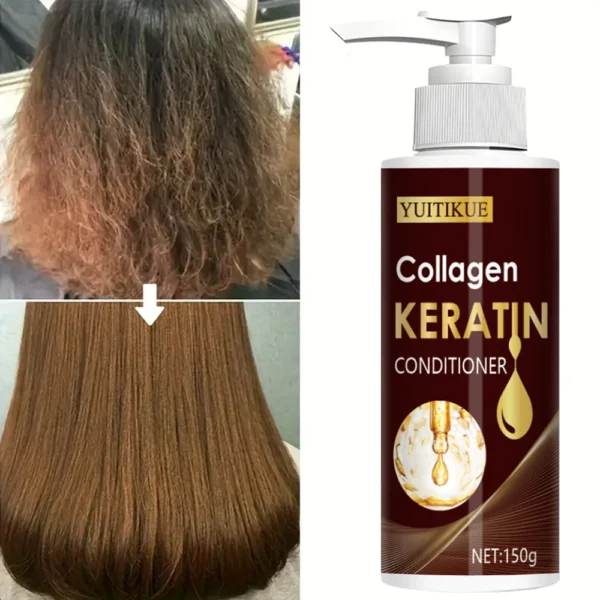 collagen keratin conditioner, quickly absorbs, nourishes and smooths damaged hair, radiating a charming shine.