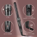 PTC Heating Multi-function Rotary Curling iron 5 in 1 interchangeable Curling tool Quickly heating ceramic barrel curling iron - Image 4