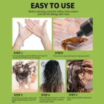 Rosemary Black Hair Dye Shampoo 500ml Diy Herbal Coloring Hairs Instant Gray To Black Instant Coloring Shampoo For Women&Men - Image 6