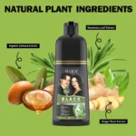 Rosemary Black Hair Dye Shampoo 500ml Diy Herbal Coloring Hairs Instant Gray To Black Instant Coloring Shampoo For Women&Men - Image 5