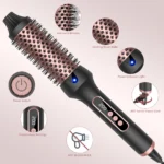 1.5 Inch Thermal Brush Create Loose & Volume Curls Heated Curling Iron Brush 9 Heat Settings Ionic Hair Curler Curling Comb - Image 2