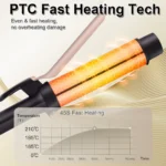 Hatteker Electric Curling Iron for Women 3-Level Temperature Control Ceramic Hair Protecting Curler Home Use Styling Tool US - Image 6