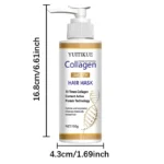 Collagen Hair Mask - Deeply repairs damaged hair, 72-hour fragrance, oil-free moisture, controls frizz. - Image 6