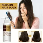 keratin hair mask, containing maca essence and collagen, quickly repairs damaged hair strands, safe and easily absorbed - Image 4