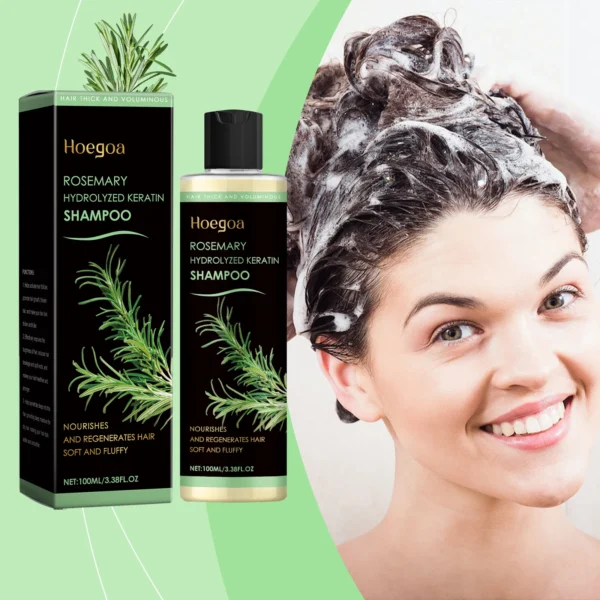 Rosemary Hair Shampoo Hair Regrowth Deep Nourishing Repair Split Ends Hair Soothing Scalp Anti Dandruff Hair Strengthens Shampoo