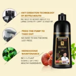 Long Lasting Hair Color Shampoo 3 in 1 Black Hair Dye Shampoo for Women&Men Natural Herbal Safety Cover White Gray Hair Cream - Image 3