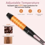 Thermal Brush, 1.5 inch Heated Round Curling Brush 2-in-1 Hair Dryer and Styler, Hot Straightener Comb with Detachable Head for - Image 2