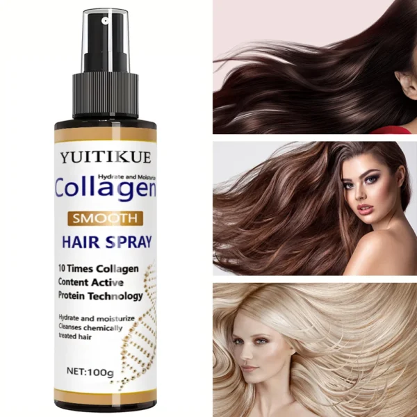 Keratin Silking Hairspray Spray with Jojoba Seed Oil and Collagen absorbs quickly and deeply nourishes hair