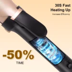 Hatteker Electric Curling Iron for Women 3-Level Temperature Control Ceramic Hair Protecting Curler Home Use Styling Tool US - Image 2