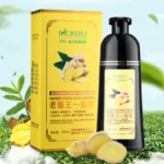 1pc Ginger shampoo Herbal Non Allergic Natural Fast Blacking Gray Hair Dye Black Shampoo For White Coloring 500ml - Image 5
