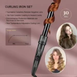 PTC Heating Multi-function Rotary Curling iron 5 in 1 interchangeable Curling tool Quickly heating ceramic barrel curling iron - Image 2