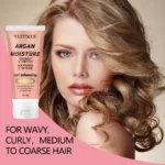 Moroccan Argan Oil and Coconut Oil Curl Cream, long-lasting shine and freshness, enhances curls. - Image 2
