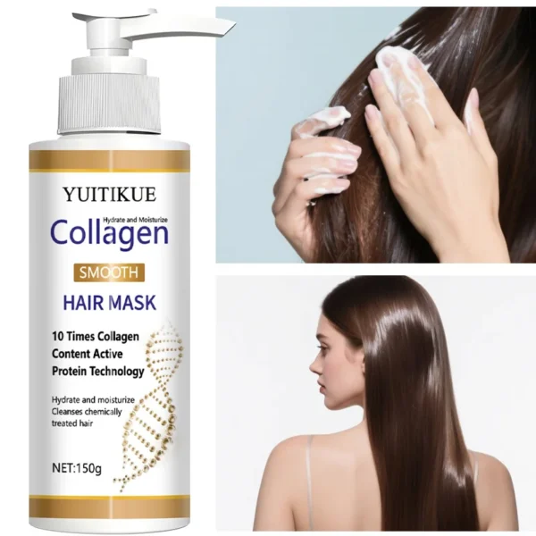 Collagen Hair Mask - Deeply repairs damaged hair, 72-hour fragrance, oil-free moisture, controls frizz.