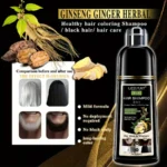 200ml 3 In 1 Natural Herbal Hair Dye Shampoo Black Dark Brown Cover Gray Deep Nourishing Fast Hair Coloring Cream for Women Men - Image 2