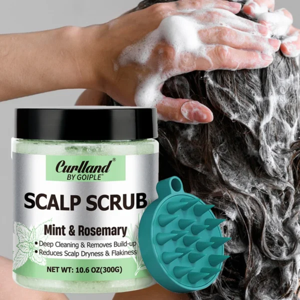 300g Rosemary Mint Scalp Scrub Deep Cleansing Refreshing Shampoo Oil Control Scalp Massager Care Products for Itchy Scalp