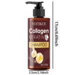 Collagen Keratin Shampoo for Dry & Damaged Hair - Deep Hydration, Elasticity Boost, Unisex Adult Shampoo - Image 6