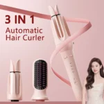 Multi-in-One Automatic Curling Iron Wand Straightener Comb 3 in 1 anti-scald Coated Hair Styler with Negative Ion