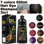 Meidu 3 In 1 Instant Coloring Shampoo Natural Black Color for Men Women Hair Dye Herbal Brown Purple Hair Dye Hair Dye Shampoo - Image 2