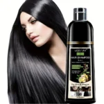 200ml 3 In 1 Natural Herbal Hair Dye Shampoo Black Dark Brown Cover Gray Deep Nourishing Fast Hair Coloring Cream for Women Men