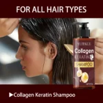 Collagen Keratin Shampoo for Dry & Damaged Hair - Deep Hydration, Elasticity Boost, Unisex Adult Shampoo - Image 3