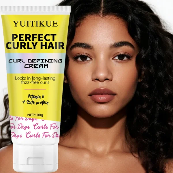 curling styling cream, moisture and shine enhancing formula, long-lasting hold, suitable for all hair types.